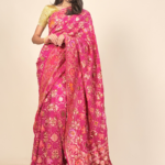Handwoven Kadva Zari Chauthera Saree